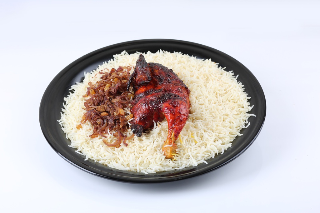 Smoked chicken fillet with rice