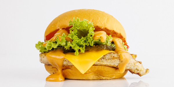 Life chicken burger sandwich