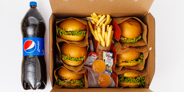 Box 8 life chicken burger