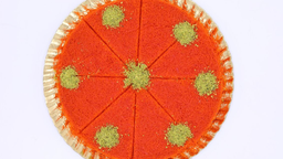 [20140] صحن كنافةحمرا  بالقشطة كبير